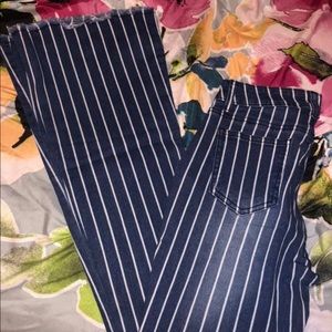 NWT Women’s Navy/White Striped Bell Bottoms